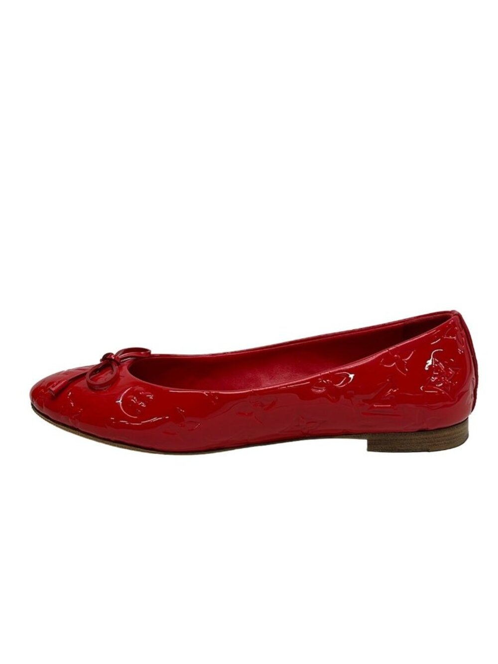 Louis Vuitton Flat Shoes Nina Line Ballerina Rouge Leather